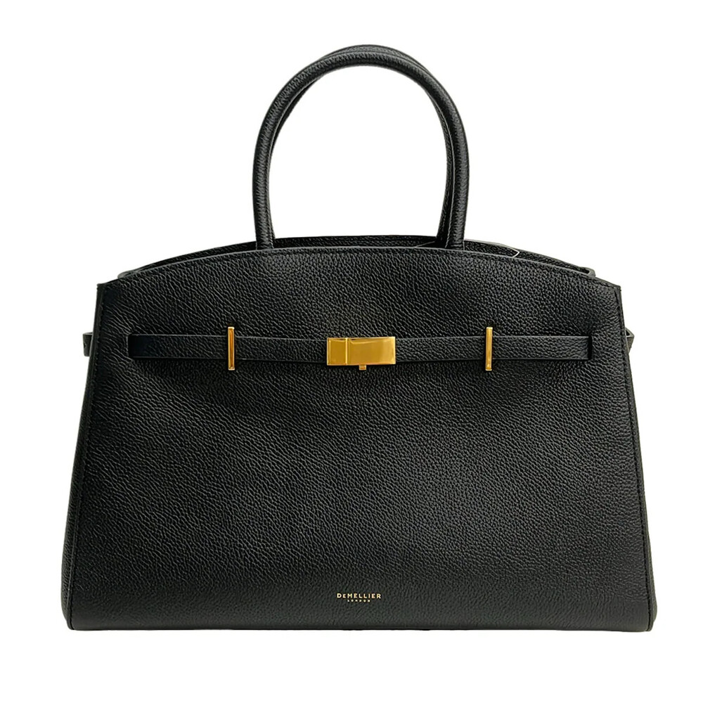 Demellier Midi Hudson Black Leather #360640D62B